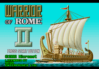 Warrior of Rome II screenshot 3 for Sega Genesis